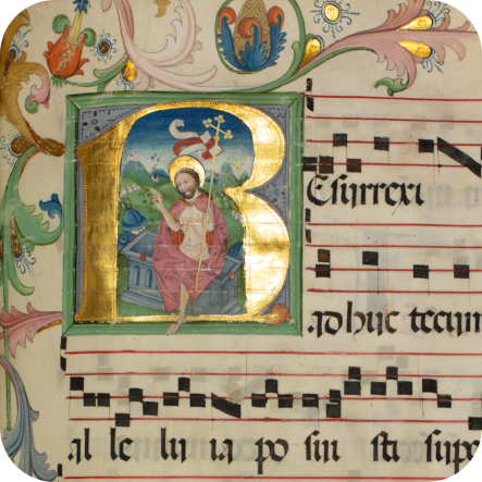 Illumination einer Choralhandschrift